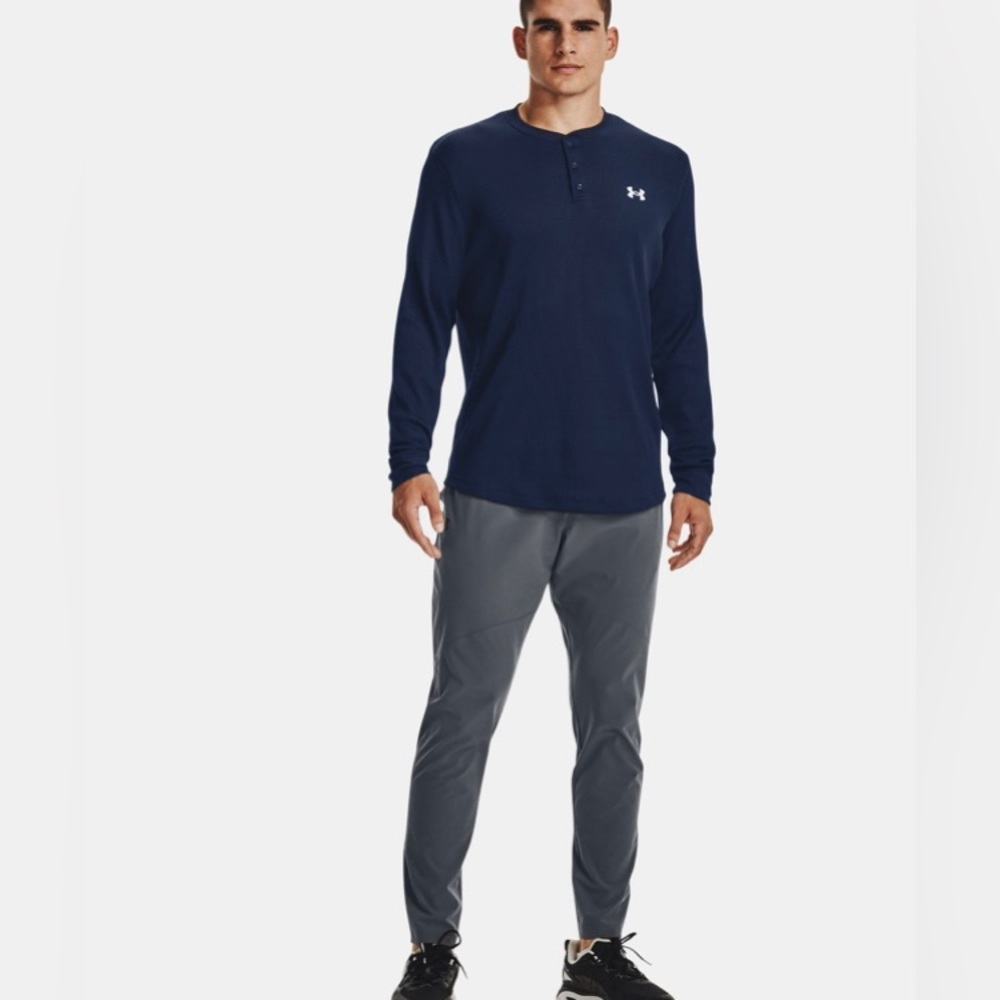 Men's UA Waffle Henley | Size Small | Navy Blue NEW!! - Picture 3 of 15